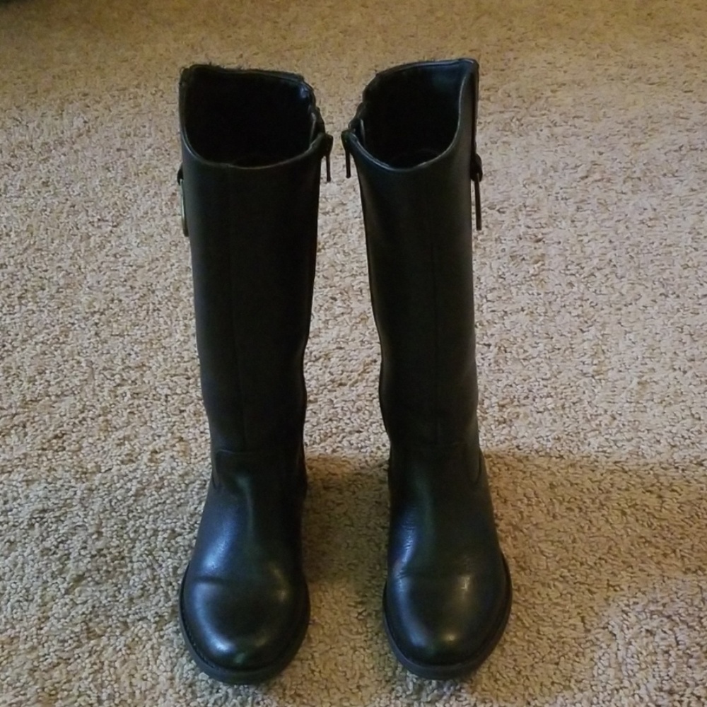 Girls black dress boots. EUC